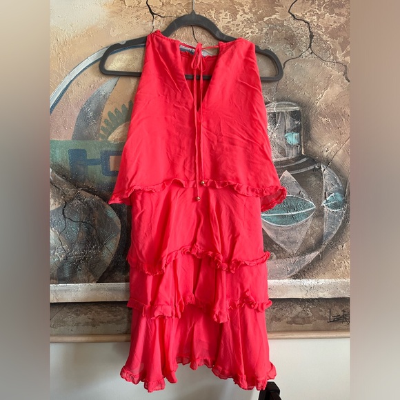 Evernew Pink Tiered Mini Dress - Picture 9 of 9